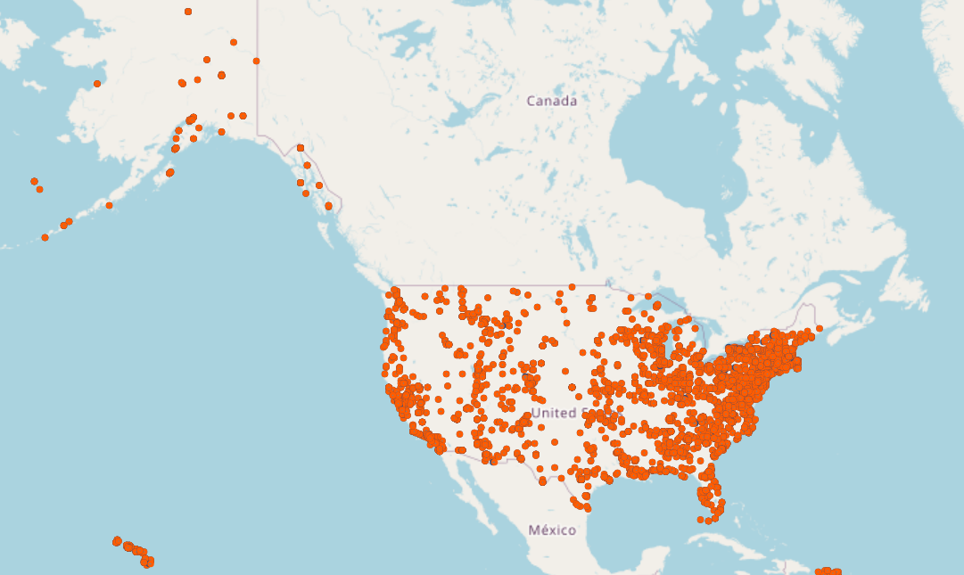 geocoded location grouped by distance
