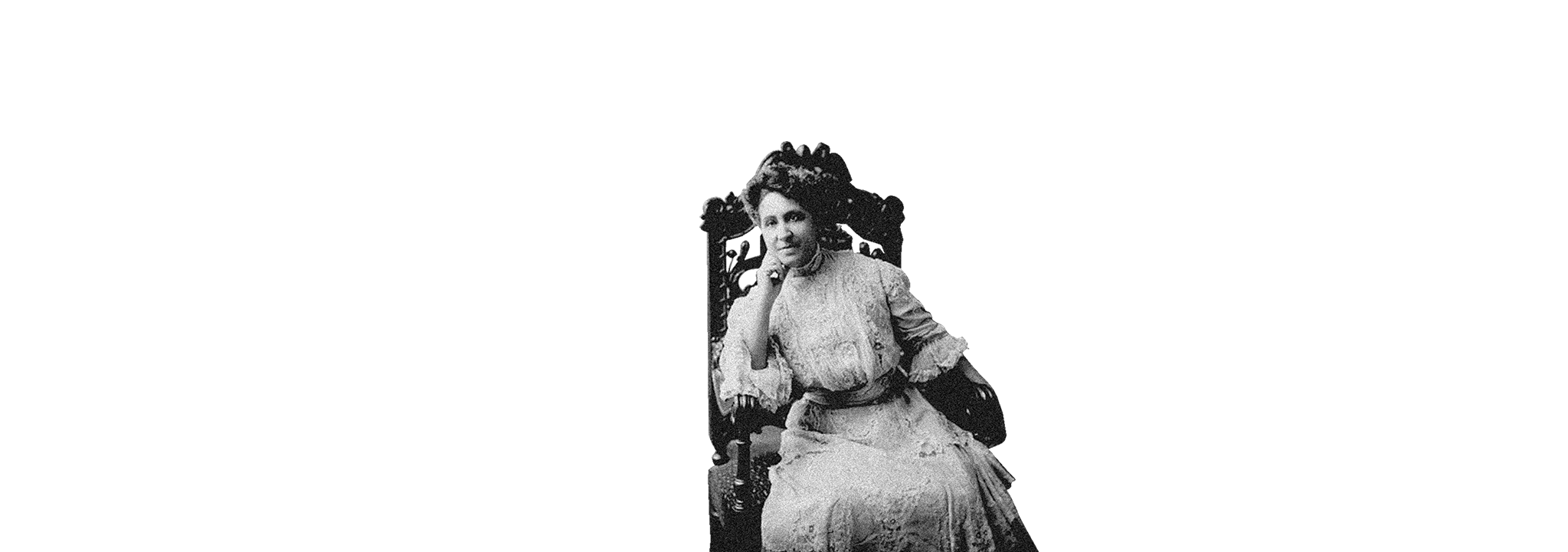 A black-and-white photo of Mary Church Terrell sitting